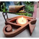 Ver imagem 2 de Incensário Madeira Órus Fadinha.verde Suporte Palo Santo Queima Ponta