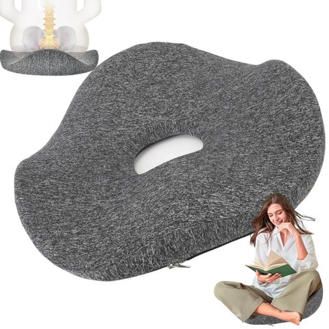 Almofada Ortopedica Ergonomica Cadeira Lombar Alivia Dores Corpo Coccix Coluna Confortavel Escritori