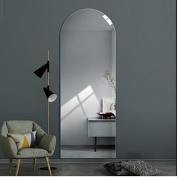 Espelho lapidado Arco Janelinha Iluminado com LED Quente - 60x150cm - 5