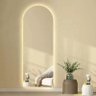 Espelho lapidado Arco Janelinha Iluminado com LED Quente - 60x150cm - 1