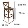 Kit 6 Cadeiras de Balcada Banco Alto Bistrô Bar Marisa Soberati - 5