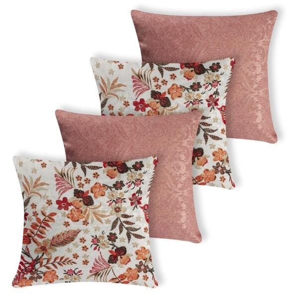 Kit 4 Almofadas Decorativas Jacquard com Refil de Espuma 4012 - 1