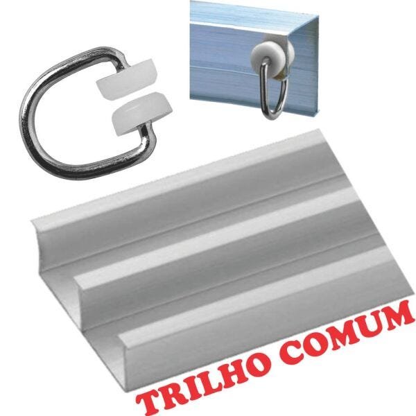 Cortina para Trilho Comum Floratta Jacquard 2,00m x 1,80m Sala Quarto - Preto - 2