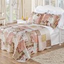 Ver imagem 3 de Colcha Estampada Dupla Face Bouti Queen 03 Peças - Patchwork Rose
