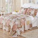 Ver imagem 1 de Colcha Estampada Dupla Face Bouti Queen 03 Peças - Patchwork Rose