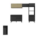 Ver imagem 6 de Armário de Cozinha Modulado com Bancada Americana Multimóveis Mp2209 Preto