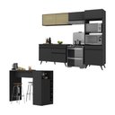Ver imagem 1 de Armário de Cozinha Modulado com Bancada Americana Multimóveis Mp2209 Preto