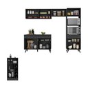 Ver imagem 4 de Armário de Cozinha Modulado com Bancada Americana Multimóveis Mp2209 Preto