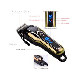 Maquina de Cortar Cabelo sem Fio Turbo Profissional Km-1990 - 6