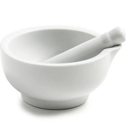 Pilao com Socador em Porcelana Berlim Branco LYOR 8301 - 1