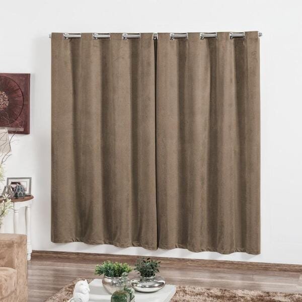Cortina Franciele Blackout 2,80M x 2,30M Marrom - 1
