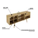 Ver imagem 6 de Rack para Tv 55 Polegadas 7 Nichos R1462 Natural Tecno Mobili
