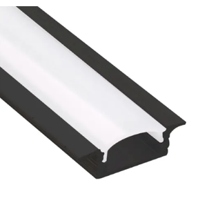 Perfil de Led Embutir 2m 23,6mm X 7mm Preto