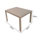 Ver imagem 2 de Mesa Retangular em Aluminio Pintado Design Ripada Daniela Bege