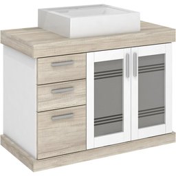 Toucador Imola Ii Sem Cuba 80Cm Mezzo Blanco - 1