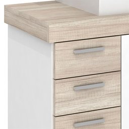 Toucador Imola Ii Sem Cuba 80Cm Mezzo Blanco - 8