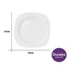 Jogo de Prato Vidro Temperado kit Com 24 Peças Raso Plaza Duralex Opaline 27cm Branco Nadir Figueire - 3