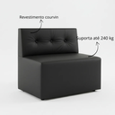 Ver imagem 4 de Sofá Booth Parma 1,20m Premium para Restaurantes:preto