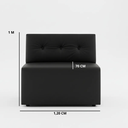 Ver imagem 5 de Sofá Booth Parma 1,20m Premium para Restaurantes:preto