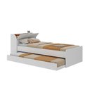 Ver imagem 4 de Cama Solteiro com Cama Auxiliar Lumina Espresso Móveis Branco