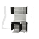 Ver imagem 5 de Cozinha Modulada Slim 5 Portas 1 Gaveta Branco Preto Formimóveis