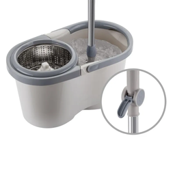 Mop Giratório Menalux com Cesto Inox e Refil Extra de Microfibra - 5