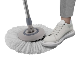 Mop Giratório Menalux com Cesto Inox e Refil Extra de Microfibra - 4