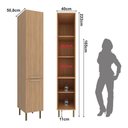 Ver imagem 4 de Paneleiro Armário de Cozinha com 2 Portas 40cm Multimóveis Cr20413 Freijó