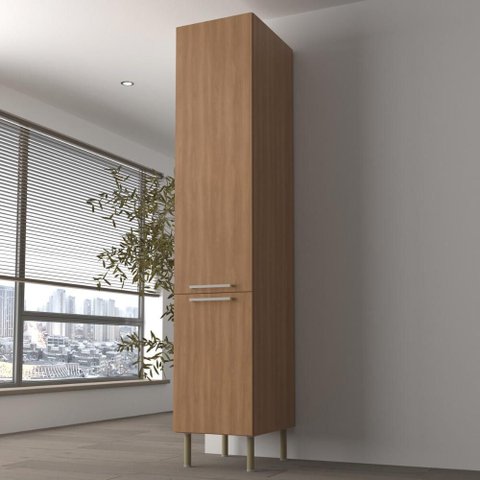 Paneleiro Armário de Cozinha com 2 Portas 40cm Multimóveis Cr20413 Freijó