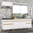 Ver imagem 1 de Cozinha Compacta Veneza GW Multimóveis MP2074 com Armário e Balcão Branca