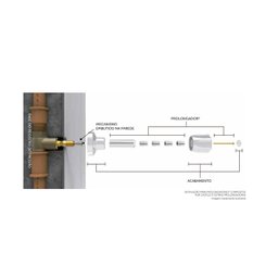 PROLONGADOR PARA REGISTRO (PADRÃO DECA E SIMILARES) BLUKIT - 2 PROLONGADOR PARA REGISTRO (PADRÃO DECA E SIMILARES) BLUKIT - 2