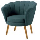 Ver imagem 2 de Kit Duas Poltronas Pétala em Linho Premium Verde Sua Casa Decorações Pés Madeira Claro