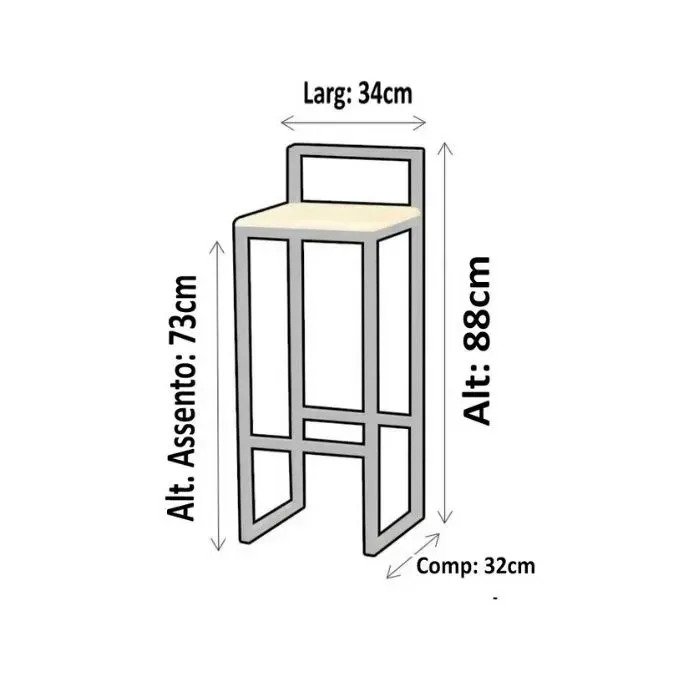 Conjunto Mesa Alta Bar Bistrô Redonda Branca 2 Banquetas Confort Pinus Industrial White Don Castro D - 4