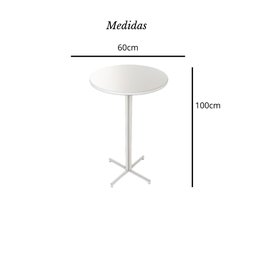 Conjunto Mesa Alta Bar Bistrô Redonda Branca 2 Banquetas Confort Pinus Industrial White Don Castro D - 2