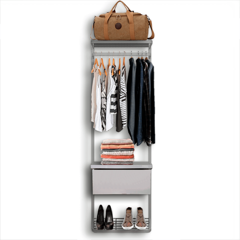 Guarda Roupa Closet Aramado Modulado Gaveta Mdf 0,70m - Branco