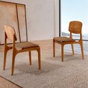 Ver imagem 2 de Conjunto com 2 Cadeiras Malta Gold em Madeira Maciça para Sala de Jantar Moderna Mobília