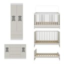 Ver mais imagens de Quarto de Bebê Completo com Berço Americano 3 em 1 Colchão Teddy Multimóveis Mp4672 Branco/off