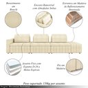 Ver imagem 3 de Sofá Ilha com Encosto e Almofadas Móveis Olimpo 425cm Modulado Bouclê Off White G45 - Gran Belo