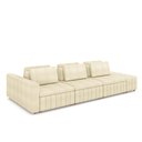 Ver imagem 2 de Sofá Ilha com Encosto e Almofadas Móveis Olimpo 425cm Modulado Bouclê Off White G45 - Gran Belo