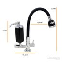 Ver imagem 3 de Torneira Com Filtro Cozinha Mesa Duplo Jato Gourmet Black