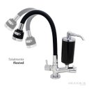 Ver imagem 2 de Torneira Com Filtro Cozinha Mesa Duplo Jato Gourmet Black
