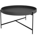 Ver imagem 1 de Mesa de Centro Decorativo Sala de Estar 70 Cm Industrial Sintético Preto P06 Aura
