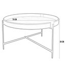 Ver imagem 5 de Mesa de Centro Decorativo Sala de Estar 70 Cm Industrial Sintético Preto P06 Aura