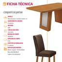 Ver imagem 7 de Mesa de Jantar Carolina 180cm Tp MDF Canto Copo Base Detalhe Off White com 6 Cadeiras Liz