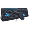 Kit Teclado e Mouse Gamer sem Fio 1000dpi Wireless 10mt. 2.4 - 2
