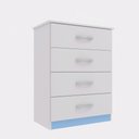 Ver imagem 7 de Comoda 4 Gavetas Premium Amarzenamento Moderno Quarto Rubusta Cor Multflex Azul/rosa