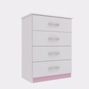 Ver imagem 6 de Comoda 4 Gavetas Premium Amarzenamento Moderno Quarto Rubusta Cor Multflex Azul/rosa