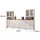 Ver imagem 5 de Armário de Cozinha com Armário e Balcão 4 Peças 12 Portas 8 Prateleiras Americano 336cm Cor