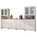 Ver imagem 2 de Armário de Cozinha com Armário e Balcão 4 Peças 12 Portas 8 Prateleiras Americano 336cm Cor