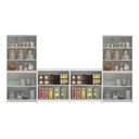 Ver imagem 5 de Conjunto Cozinha 4 Peças com Armário e Balcão 12 Portas 8 Prateleiras Branco - Decibal Móveis